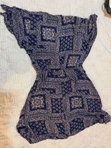 Boho Print Tie-Front Mini Dress