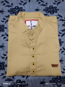 Sale 99rs. Stylish Khaki Shirt, have some clr fade