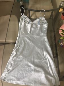 Satin Slip Dress with Slit