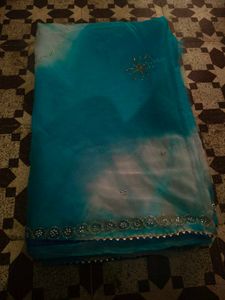 Elegant Blue Ombre Saree