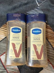 Vaseline Coconut Restore Body Gel Oil x2