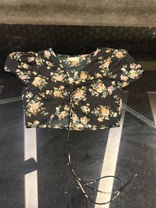 Floral Print Crop Top