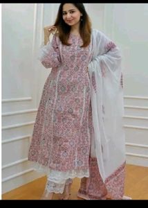 Beautiful Blue Floral Kurta Set