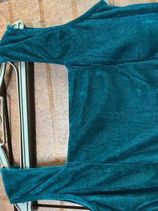 Sea Green Velvet Dress
