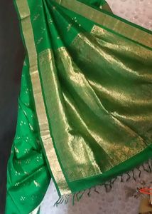 1-Time Used ElegantMeenaWork KanchiPattuSaree-Sti