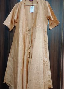 Elegant Peach shrug with Tassels