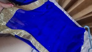 Chiffon Royal blue saree
