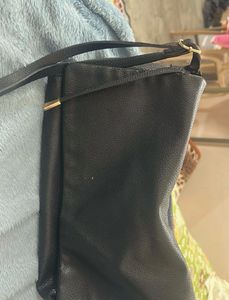 H&M Chic Black Faux Leather Crossbody Bag