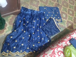 Nevy Blue Semi Stitched Lengha Choli