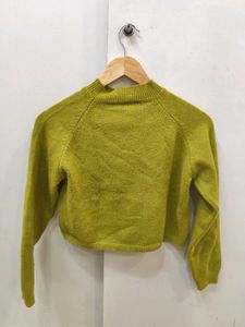 Mock Neck Crop Cozy Top - M