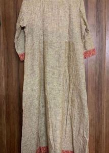 🆕Embroidery Pure Cotton Kurta (XXL)
