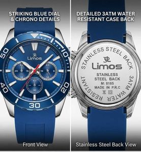 ​Limos Men's Premium Blue Sports Analogue Watch ⌚️