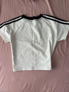 Cute White T-Shirt with Bow Detail