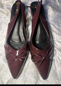 maroon chic bow lavie heels