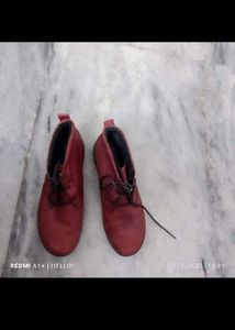 Josef Seibel Red Leather Ankle Boots