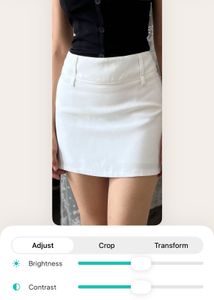 white mini skirt