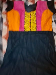 Colorful Embroidered Ethnic Gown