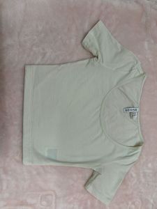 H&amp;M Cropped Scoop Neck T-Shirt