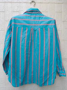 New with tag Korean Striped Button-Up Shirt