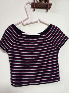 2 Chic Waffle Knit Puff Sleeve Tops (M/L) size