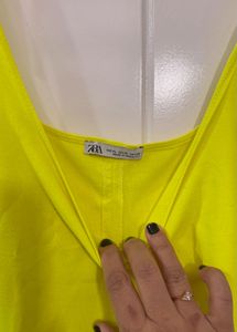 Neon Yellow Slip Dress
