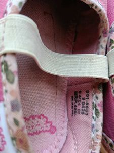Cute Pink Floral Baby Shoes
