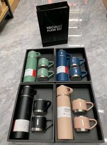 Flask Set with  Steel Cups Combo 500ml - Keeps HO