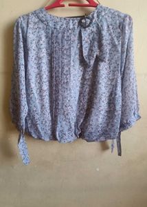 Chic Floral Print Top