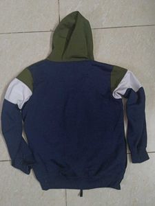Color Block Zip-Up Hoodie