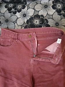 Wide Leg Brown Denim Jeans
