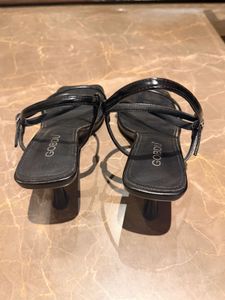 Chic Black Strappy Heeled Sandals