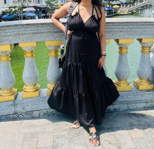 Black Tiered Maxi Dress