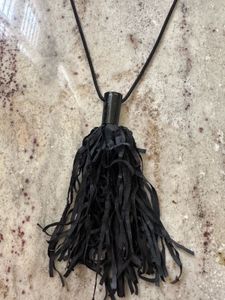 Black Tassel Pendant Necklace