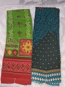 Embroidered Dress Material without blouse offer pr