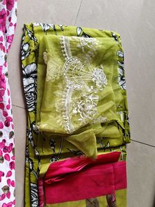 2 patchwork unstitched dress Material