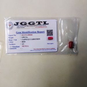 3.90 CTS Red Italian Original Capsule Moonga Coral