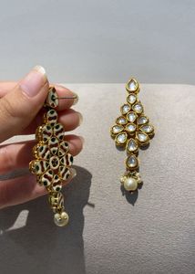 Elegant real Kundan Pearl Drop Earrings