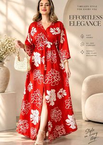 Vibrant Floral Print Maxi Dress
