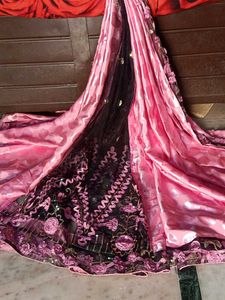 Pink &amp; Black Embellished Lehenga Choli