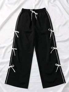 Trendy Black Wide Leg korean jeans