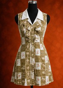 Vintage Floral Print Mini Dress