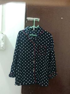 Cute Polka Dot Pajama Top