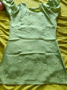 Green Embroidered Kurta
