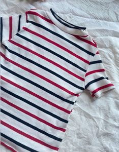 Striped Short Sleeve Top