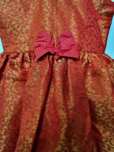 New Unused Red Silk Frock