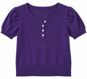 Purple Puff Sleeve Top