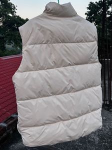 Cream Padded Gilet Vest
