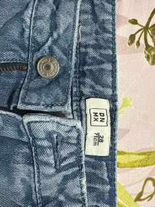 Distressed Wide-Leg Jeans