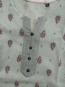 Avaasa Light Green Printed Kurta