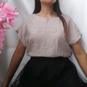 Striped Top with Ring Detail